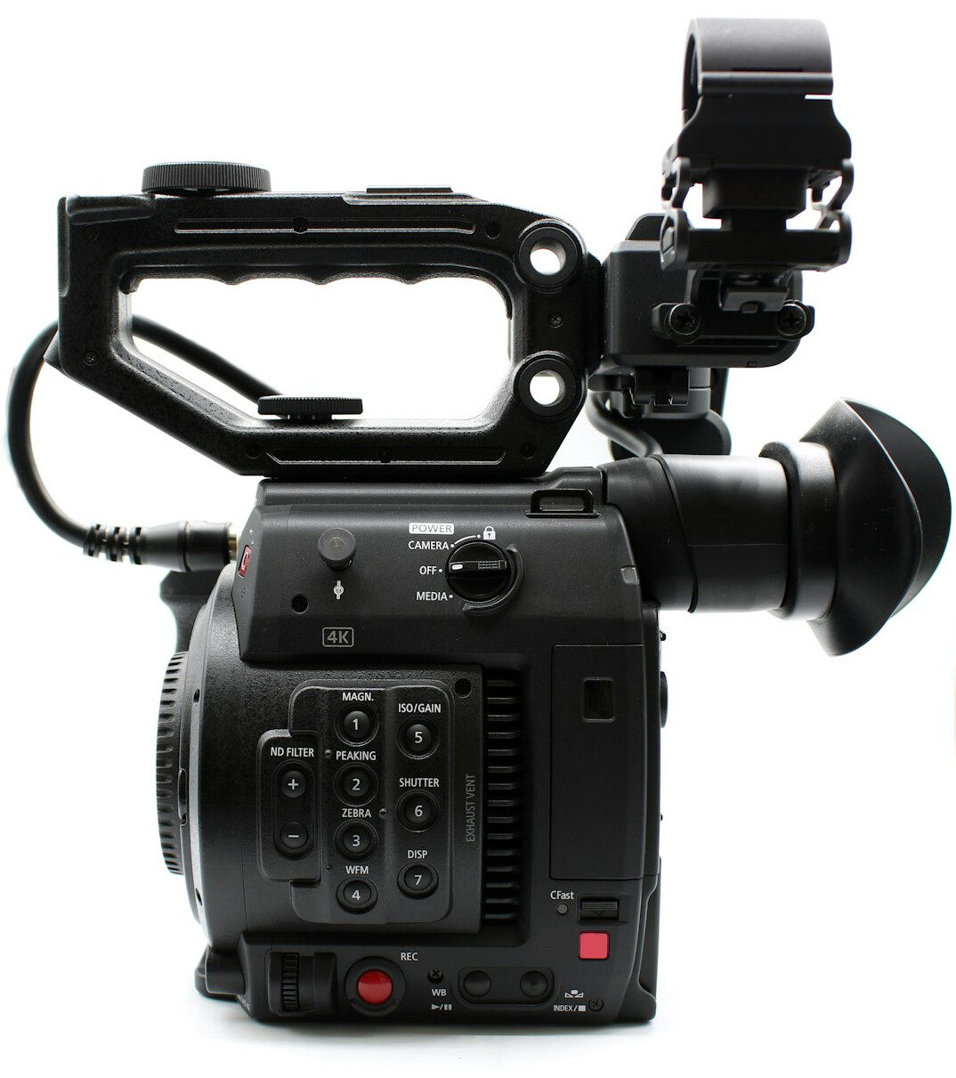 Television studio with broadcast cameras and warm stage lighting